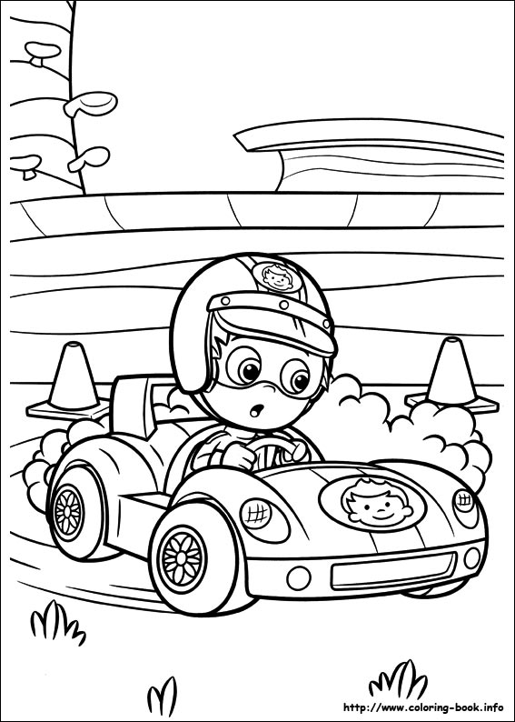 Plansa de colorat cu Bubble Guppies 55 56